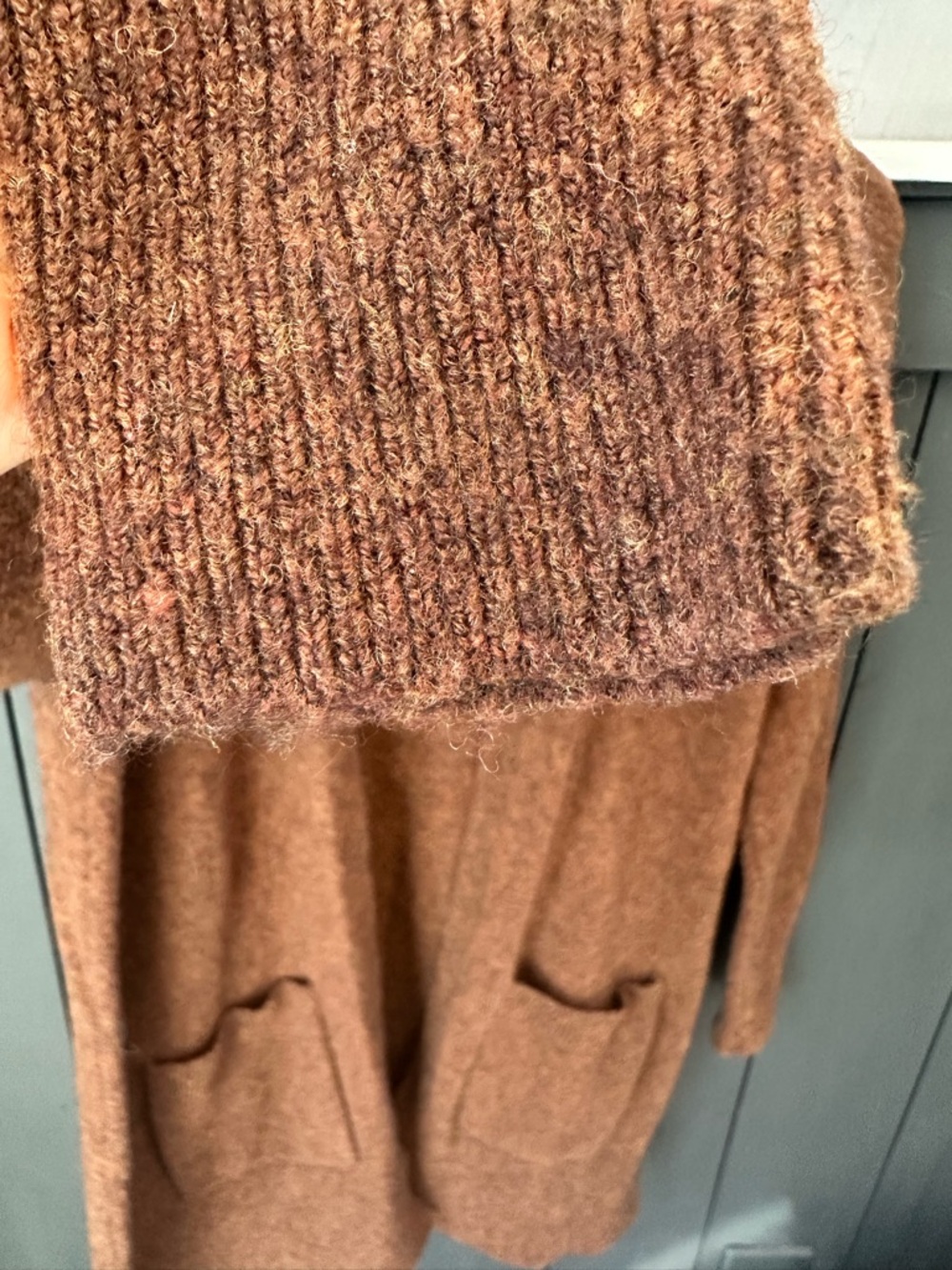 Madewell Super Soft Heathered Clay Long Line Kent‎ Open Cardigan Pockets sz S - Picture 4 of 15